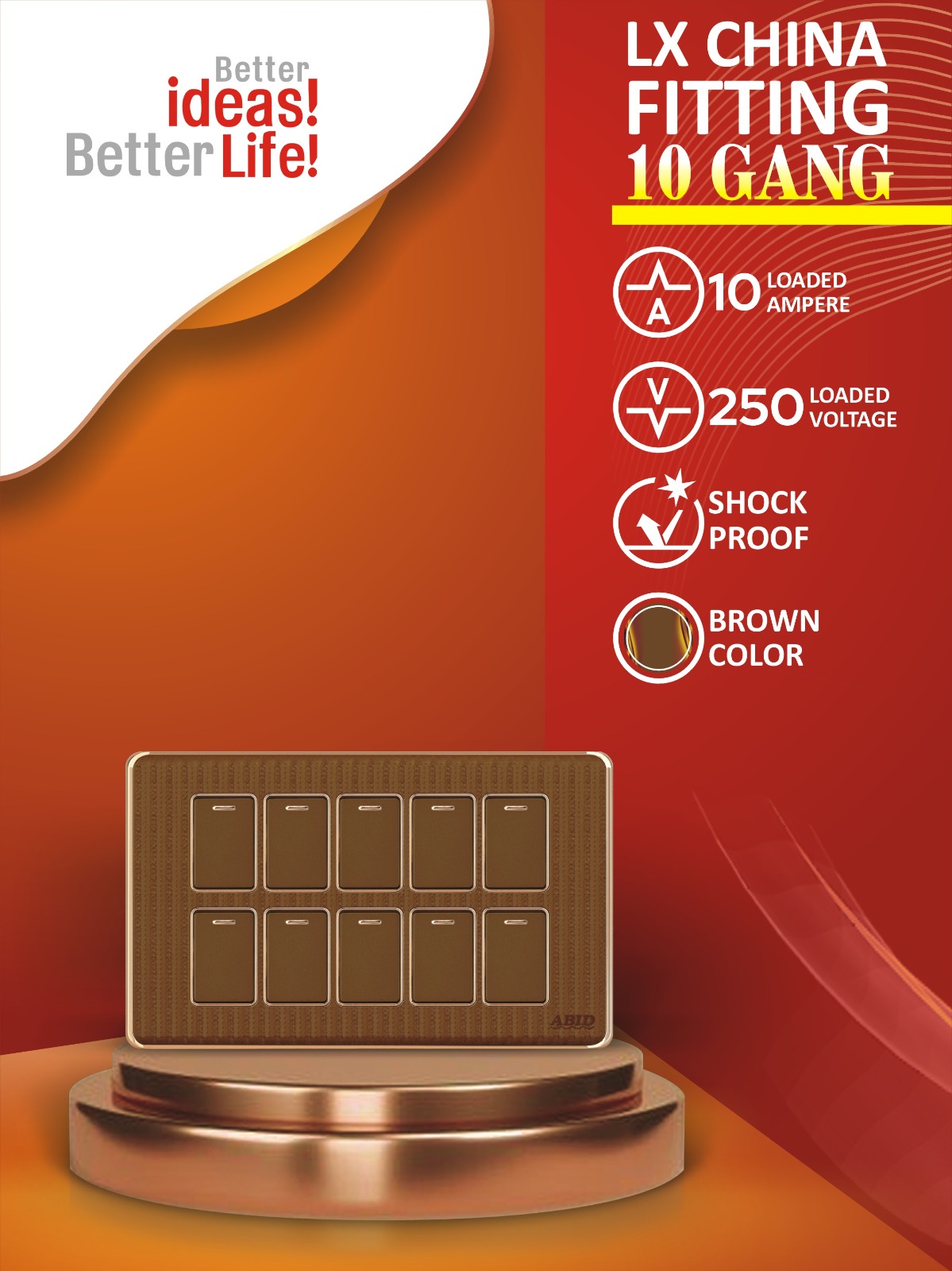 Ten Switch Plate (10G)