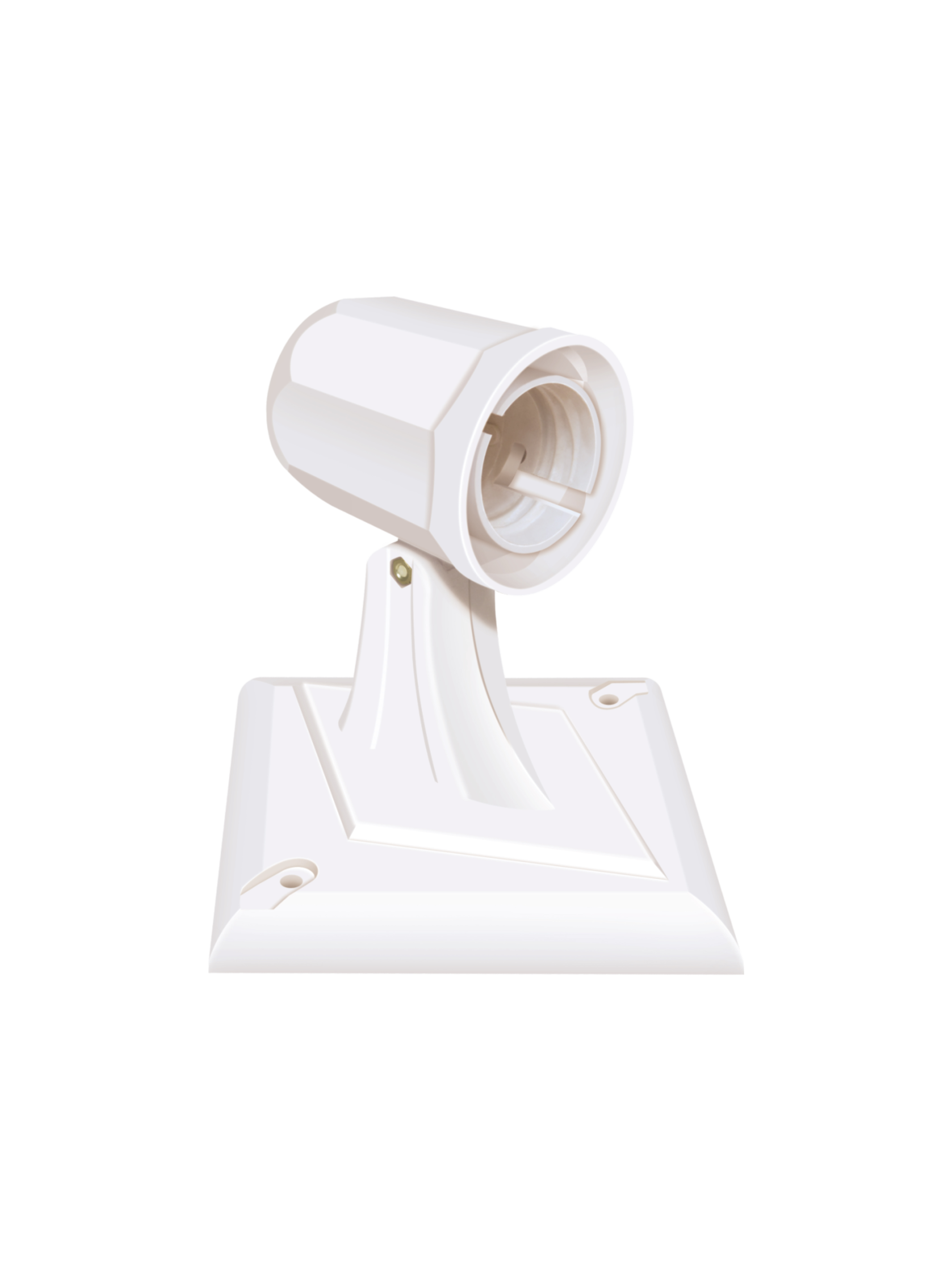 Lamp Holder White 2in1(1)