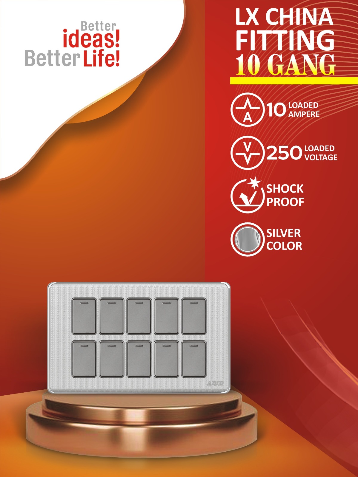 Ten Switch Plate (10G)