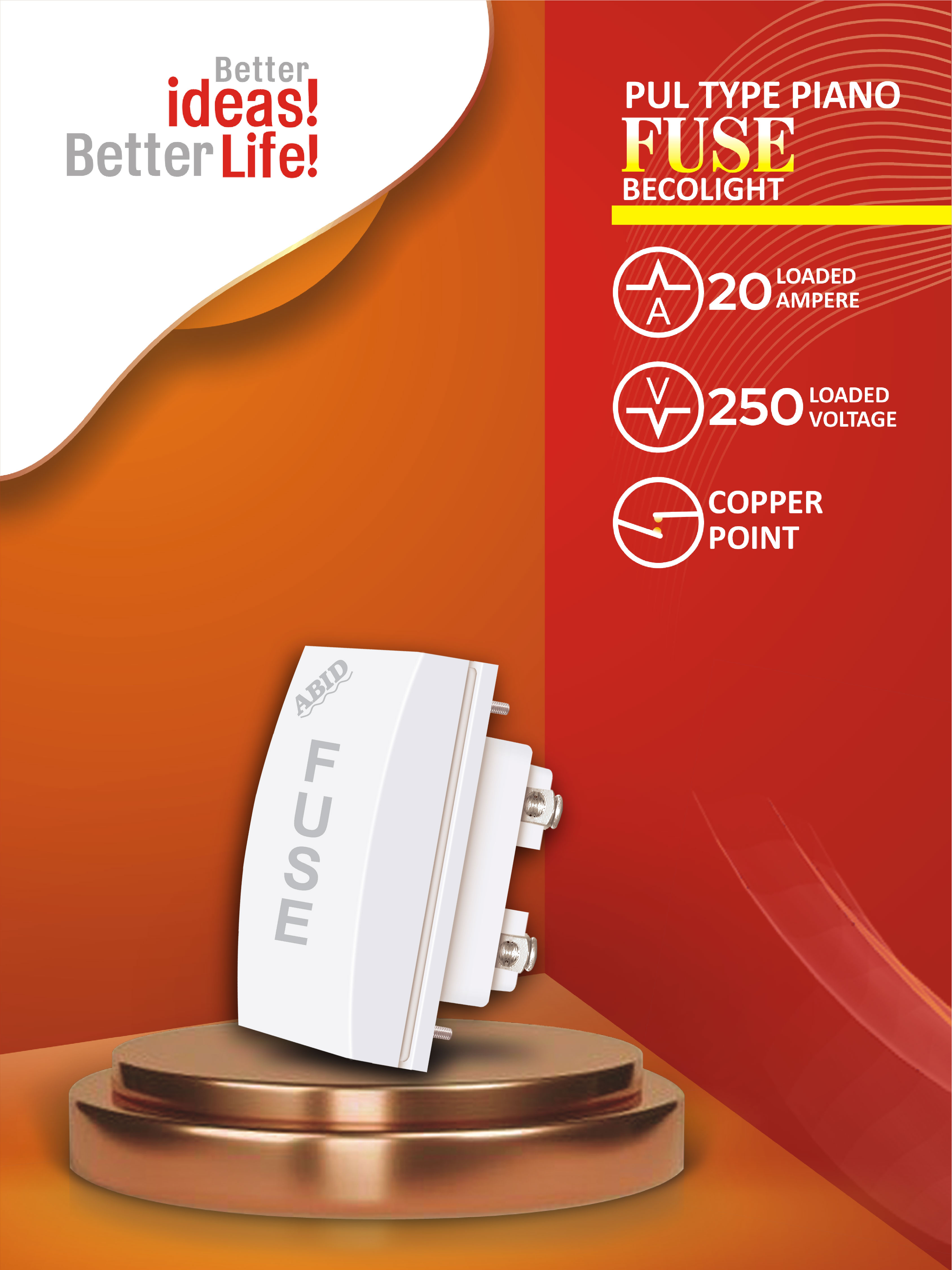 Pull Type Piano Fuse Bakelite 20A