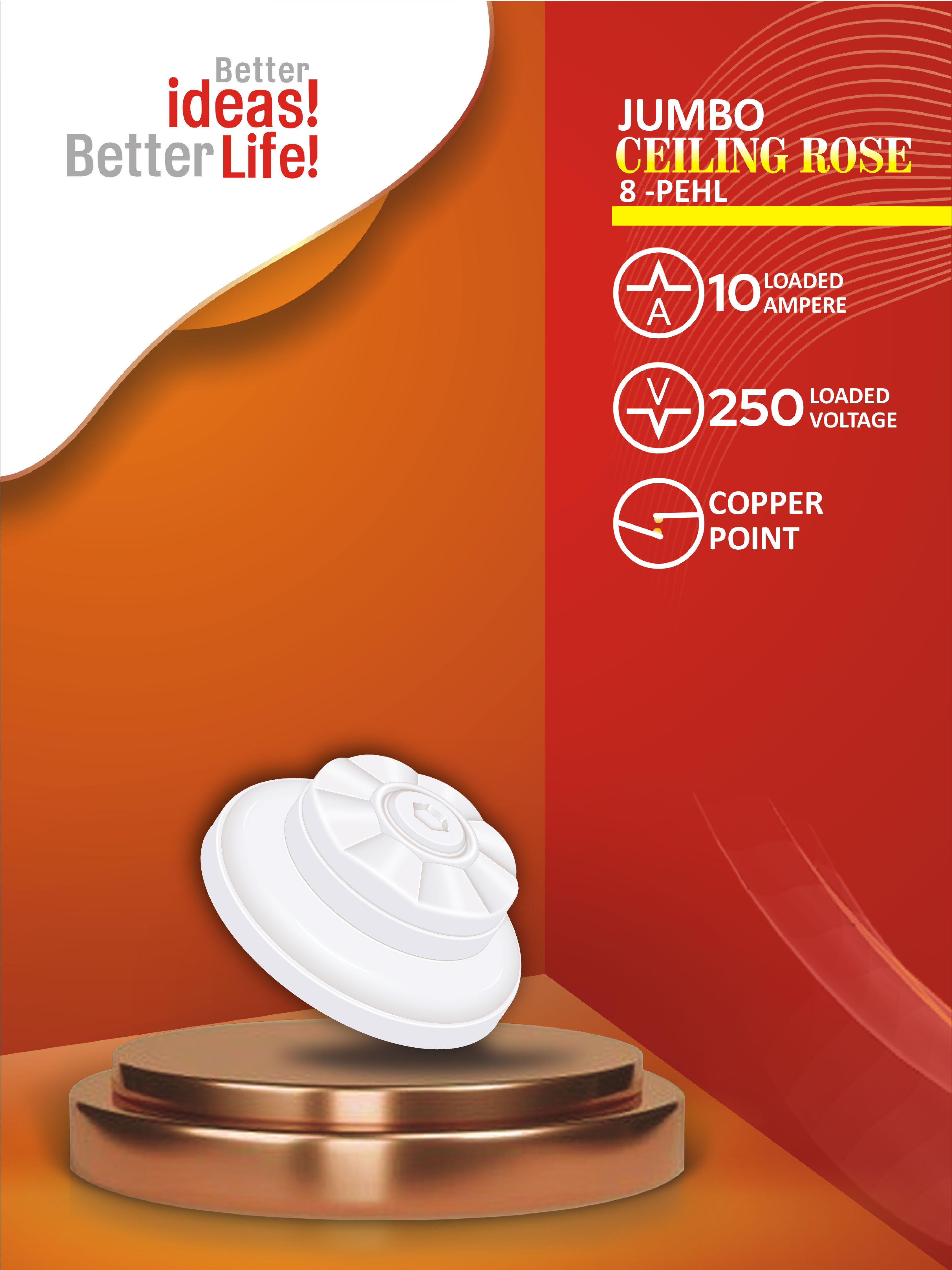 Jumbo Ceiling Rose 8 Pehl