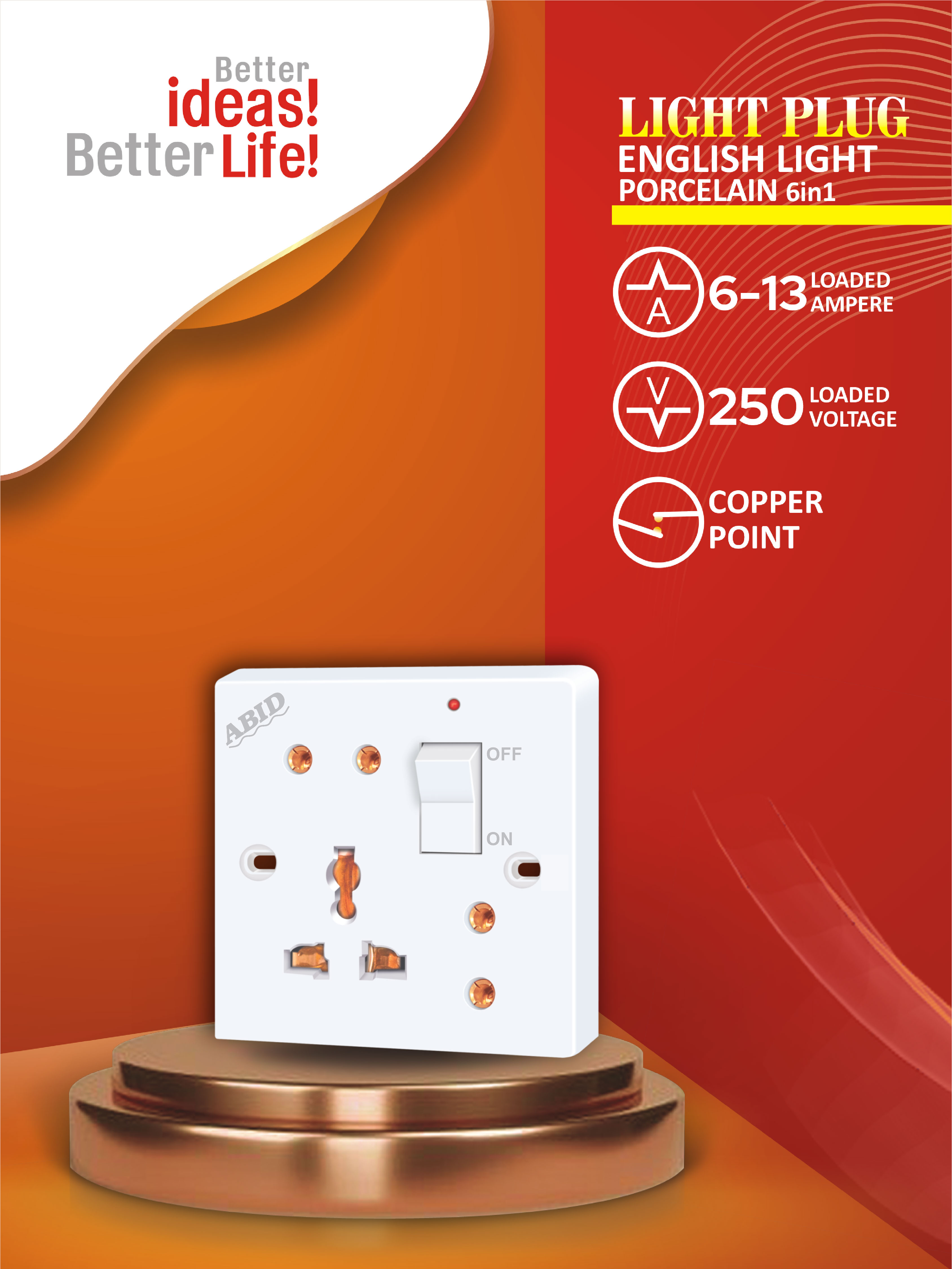 Light Plug English Light Porcelain6in1