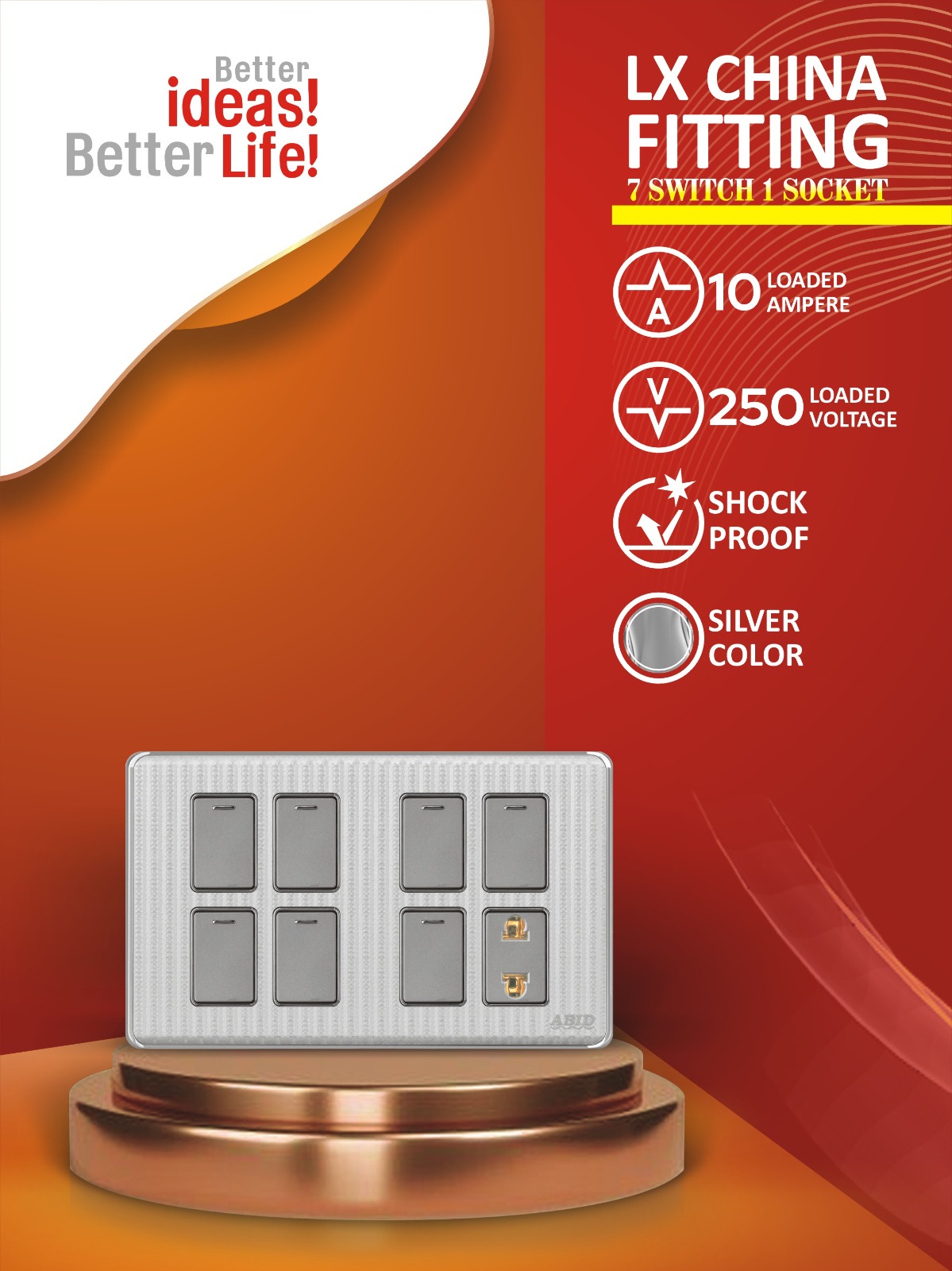 Seven Switch One Socket (7+1)