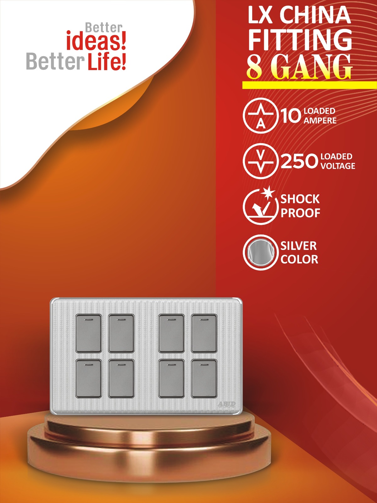 Eight Switch Plate (8G)