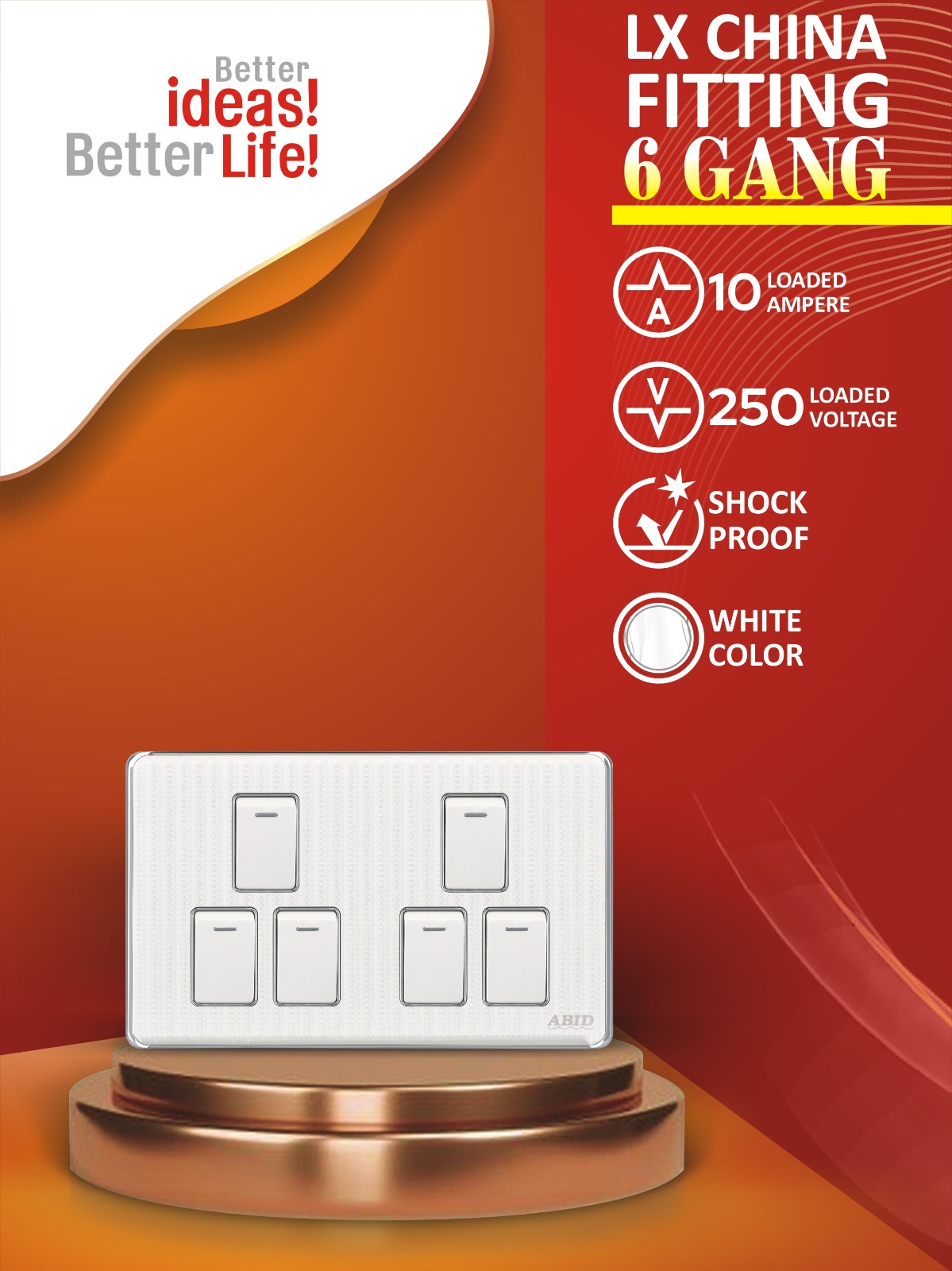 Six Switch Plate (6G)