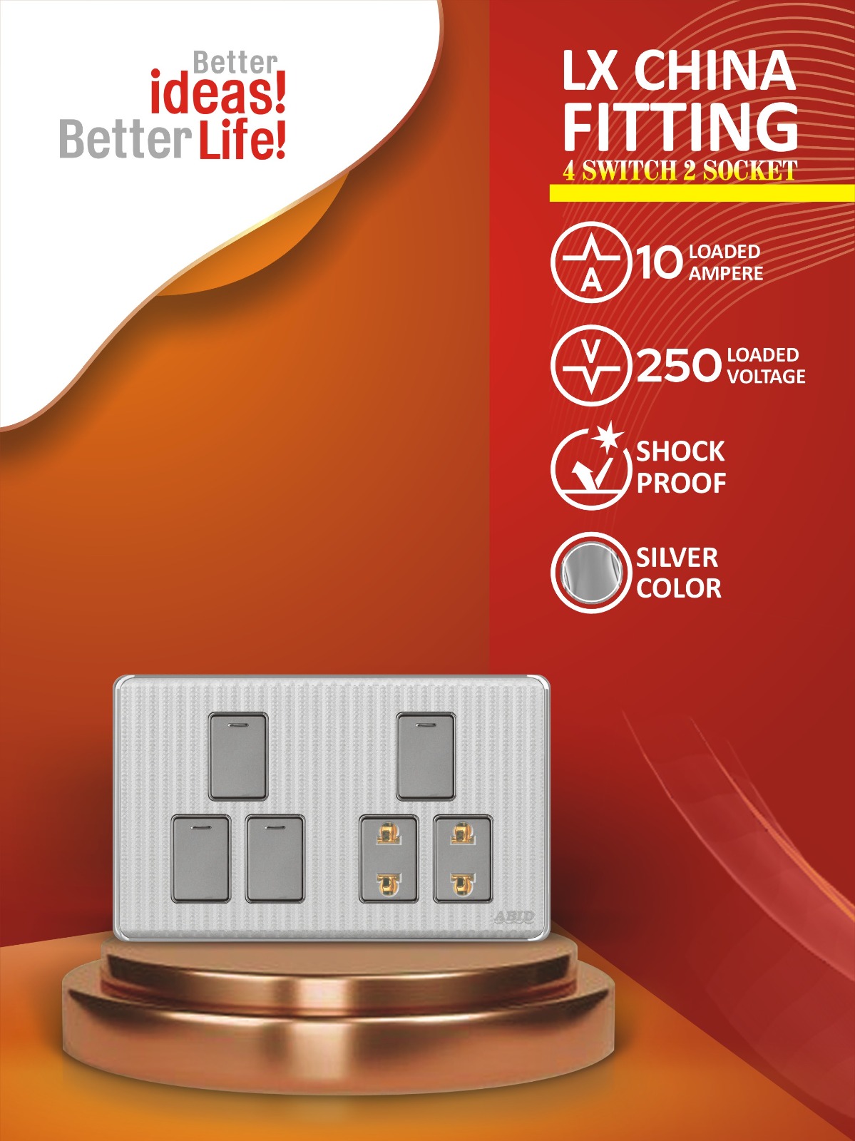 Four Switch Two Socket (4+2)