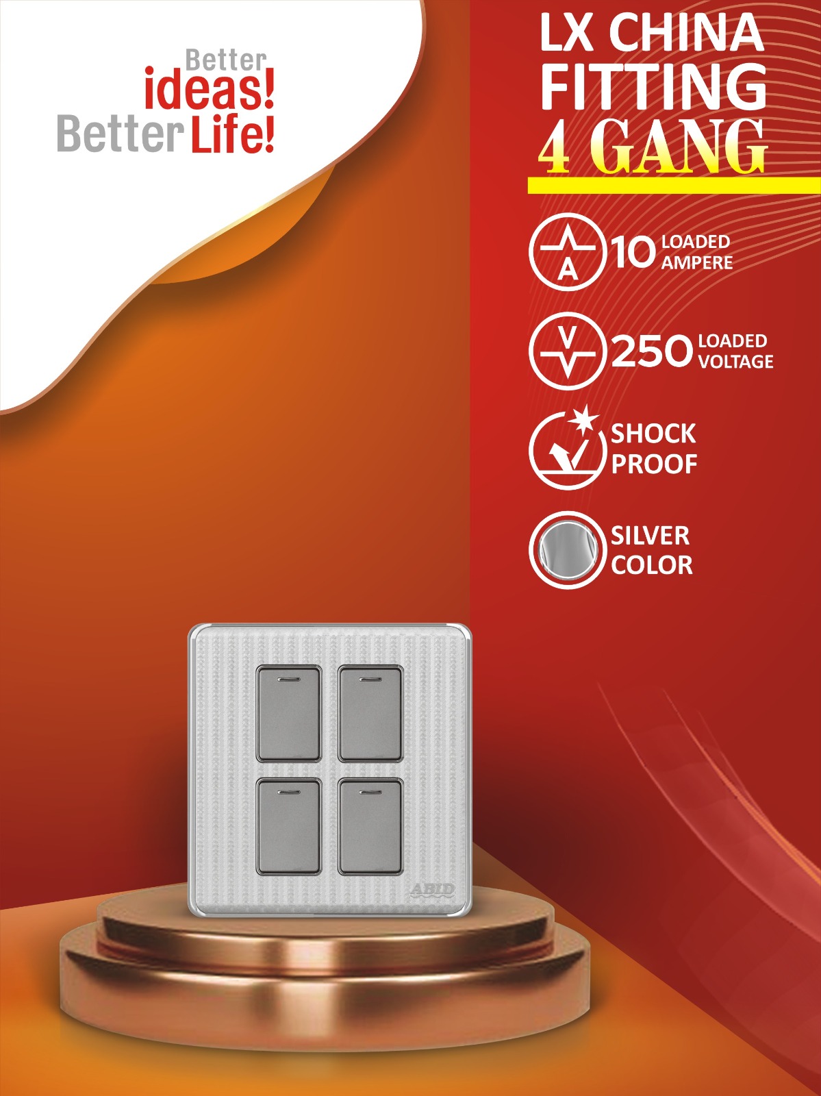 Four Switch Plate (4G)