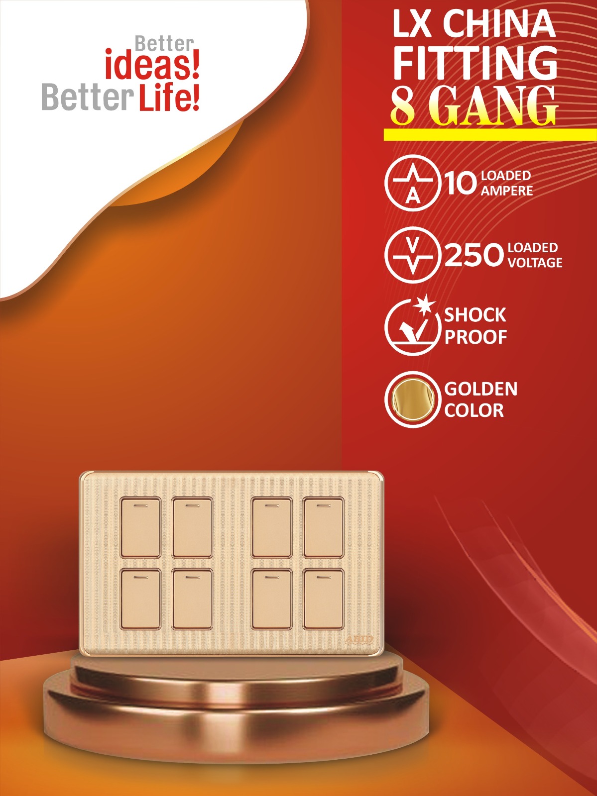 Eight Switch Plate (8G)