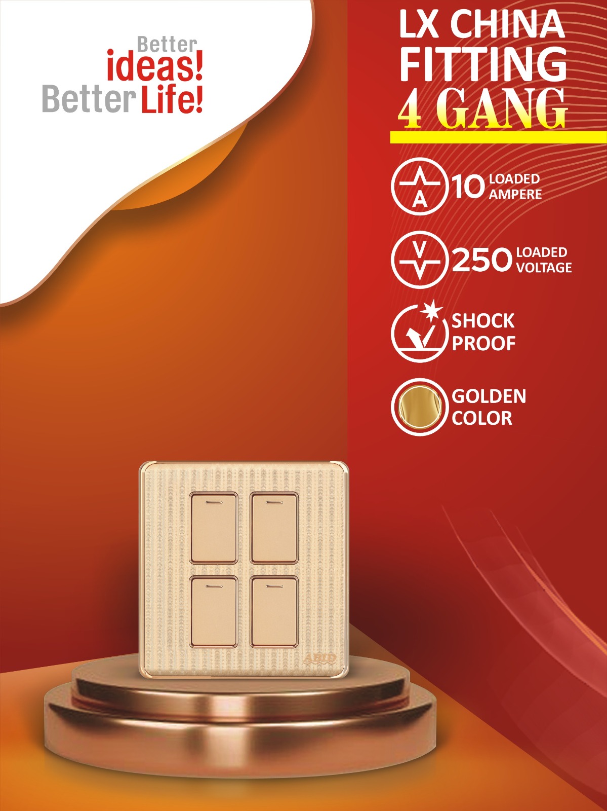 Four Switch Plate (4G)