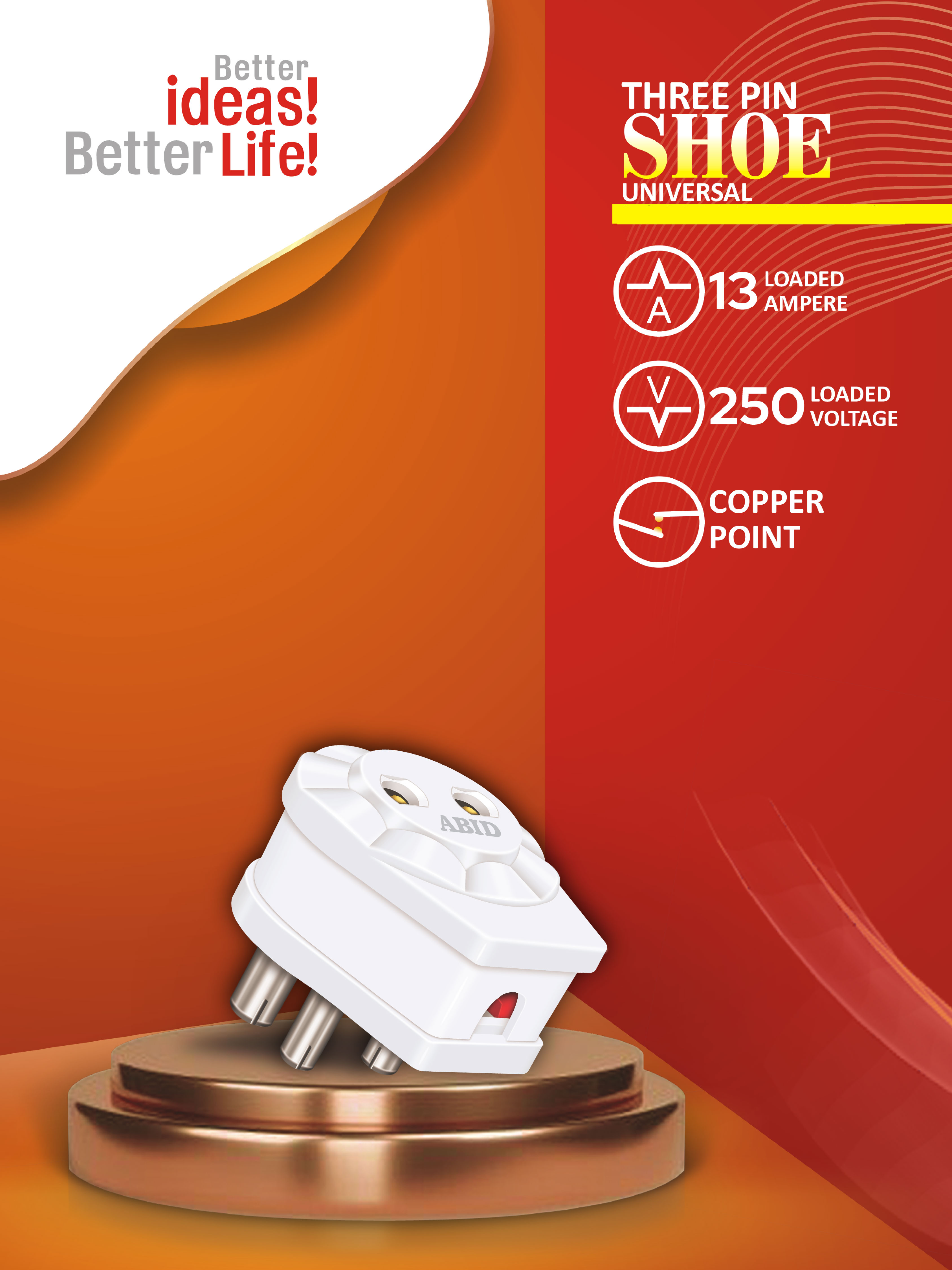 3 Pin Shoe Universal 13A