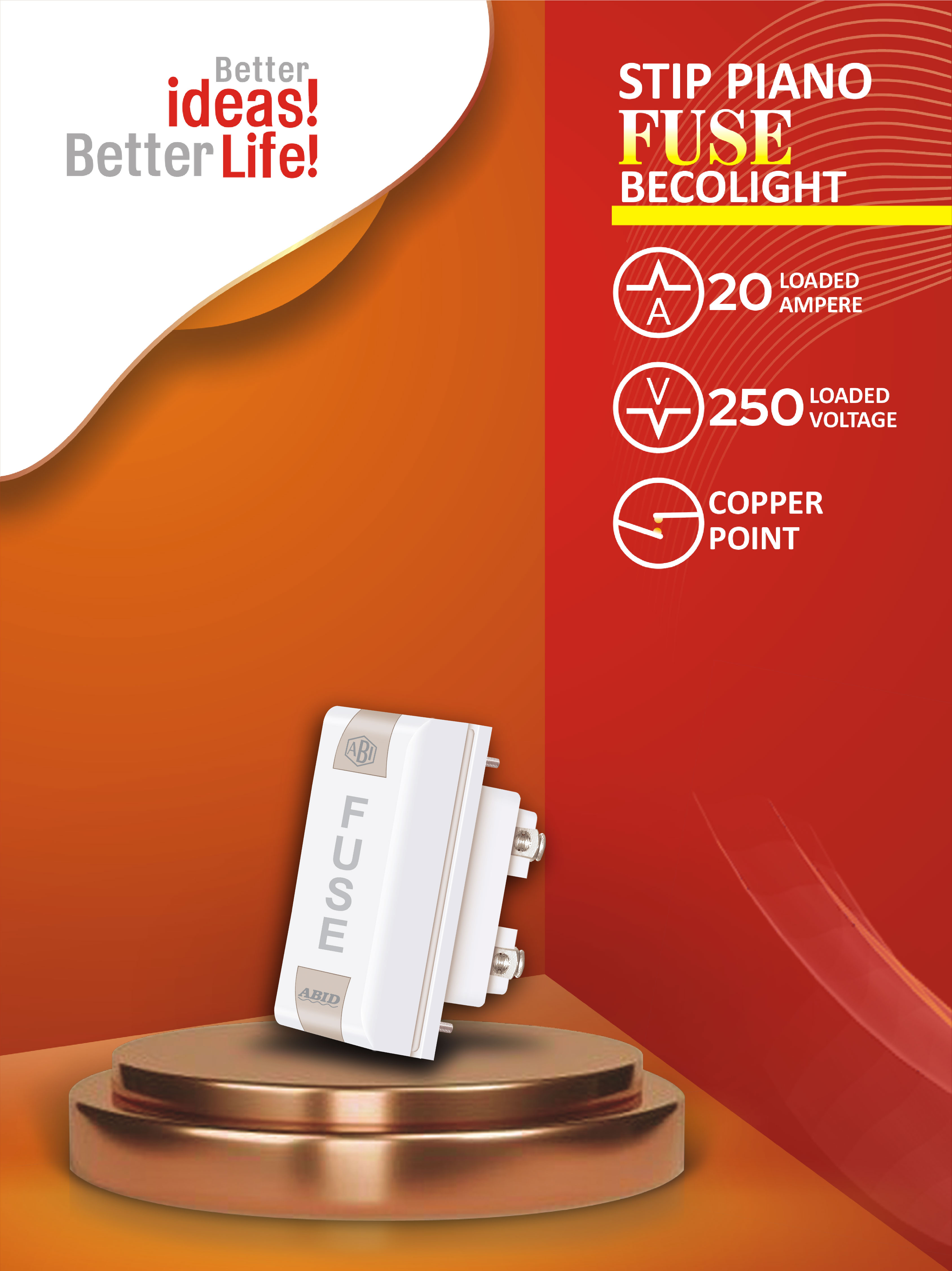 Strip Piano Fuse Bakelite 20A