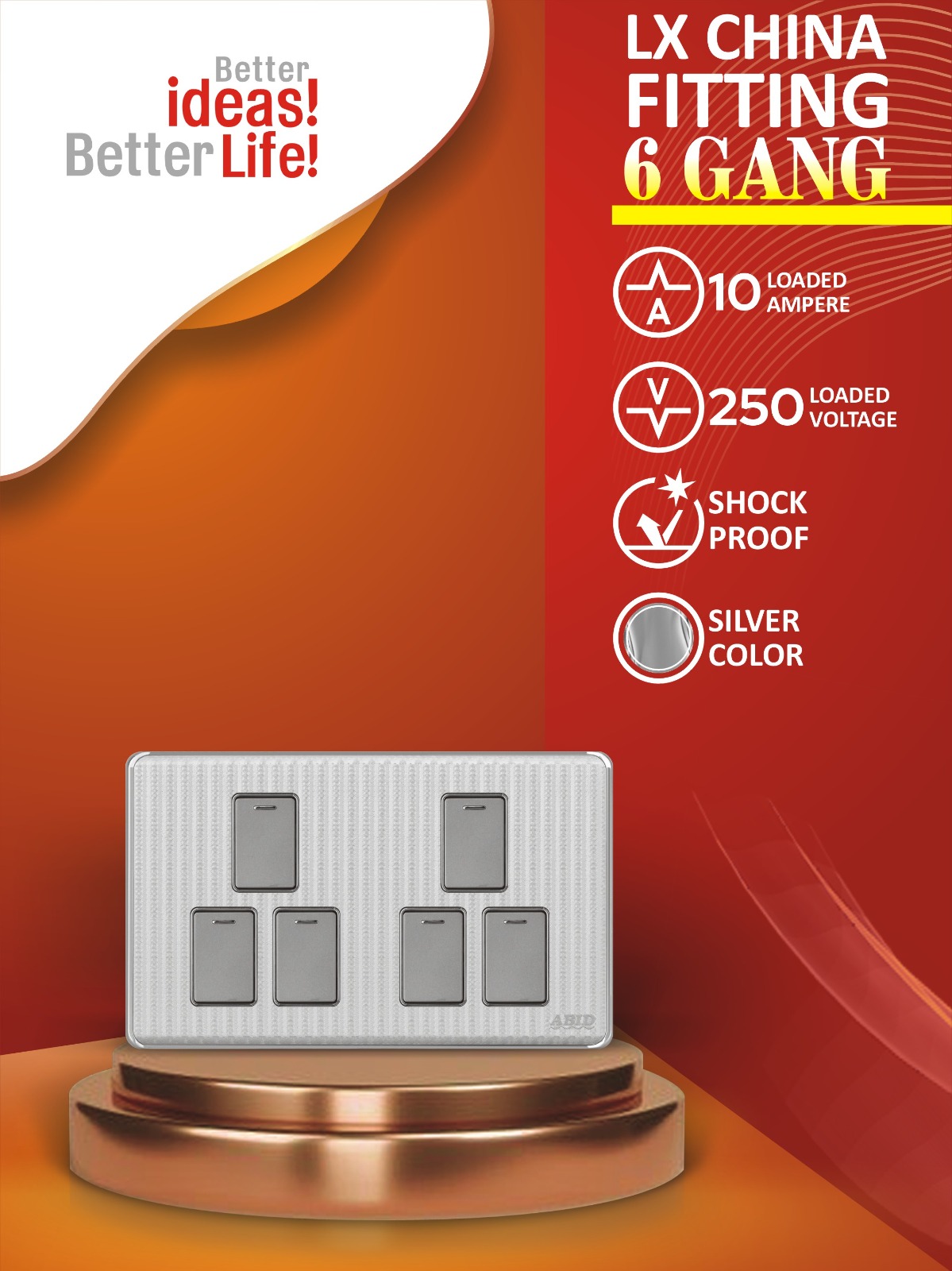 Six Switch Plate (6G)